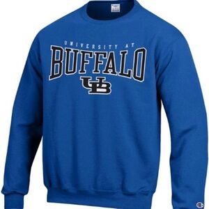 Champion Men's Blue Buffalo Crewneck Sweater